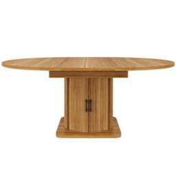 Matteo Extendable Round To Oval Dining Table With Drawers, Dark Brown Mdf - Seats 6 (118-158Cm) - thumbnail 6