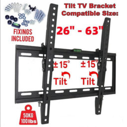 Tv Wall Bracket Mount Slim For 28 30 32 40 42 50 65 Inch Flat 3D Lcd Led Plasma - thumbnail 1