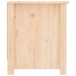 Vidaxl Shoe Cabinet 110X38X45.5 Cm Solid Wood Pine - thumbnail 5