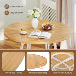 Round Kitchen Table 47 Inch Dining Table - thumbnail 5