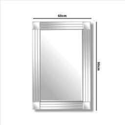 Trendi Large Frameless Rectangular Wall Mirror 90 X 60 Cm, Ideal For Living Room, Dressing Room, And Bathroom - thumbnail 4