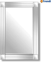 Trendi Large Frameless Rectangular Wall Mirror 90 X 60 Cm, Ideal For Living Room, Dressing Room, And Bathroom