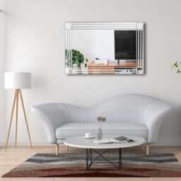 Trendi Large Frameless Rectangular Wall Mirror 90 X 60 Cm, Ideal For Living Room, Dressing Room, And Bathroom - thumbnail 2