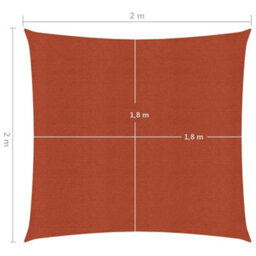 Berkfield Sunshade Sail 160 G/m2 Terracotta 2X2 M Hdpe - thumbnail 6