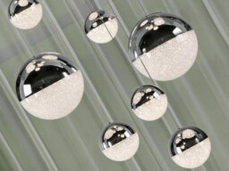 Luminosa Lighting Luminosa Sphere Cluster Pendant Ceiling 14 Light Chrome Led 3000K Dimmable - Uk Stock - thumbnail 3