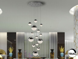 Luminosa Lighting Luminosa Sphere Cluster Pendant Ceiling 14 Light Chrome Led 3000K Dimmable - Uk Stock