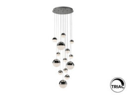 Luminosa Lighting Luminosa Sphere Cluster Pendant Ceiling 14 Light Chrome Led 3000K Dimmable - Uk Stock - thumbnail 5