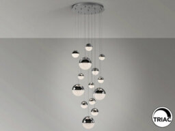 Luminosa Lighting Luminosa Sphere Cluster Pendant Ceiling 14 Light Chrome Led 3000K Dimmable - Uk Stock - thumbnail 4