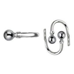 Ameha Stylish Wall-Mounted Curtain Metal Hold Backs Chrome With Decorative Ball Ends Durable And Elegant Tieback Hook Pair - thumbnail 8