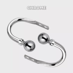 Ameha Stylish Wall-Mounted Curtain Metal Hold Backs Chrome With Decorative Ball Ends Durable And Elegant Tieback Hook Pair - thumbnail 2