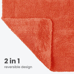 Allure Bath Fashions Elegance Reversible Heavyweight Bath Mat - Terracotta - thumbnail 5