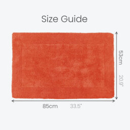 Allure Bath Fashions Elegance Reversible Heavyweight Bath Mat - Terracotta - thumbnail 6