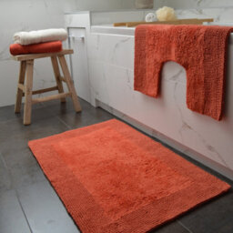 Allure Bath Fashions Elegance Reversible Heavyweight Bath Mat - Terracotta - thumbnail 3