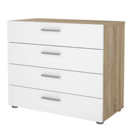 Furniture To Go Pepe Chest Of 4 Drawers In Oak With White High Gloss - thumbnail 3
