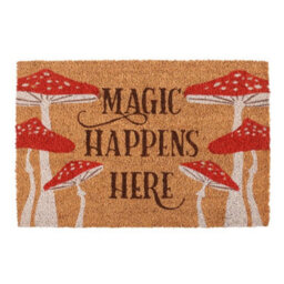 Magic Happens Here Mushroom Doormat - Enchanting Porch Welcome - thumbnail 1