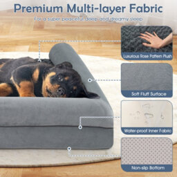 Costway Orthopedic Foam Dog Bed Xl Sized Large Pet Bed 122 X 90 X 18 Cm - thumbnail 5