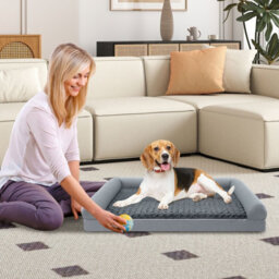 Costway Orthopedic Foam Dog Bed Xl Sized Large Pet Bed 122 X 90 X 18 Cm - thumbnail 3