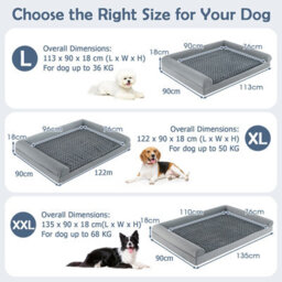 Costway Orthopedic Foam Dog Bed Xl Sized Large Pet Bed 122 X 90 X 18 Cm - thumbnail 2