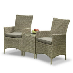 Garden Store Direct Sarasota 2 Seat Rattan Garden Companion Furniture Set With Aluminium Frame In Natural - thumbnail 9