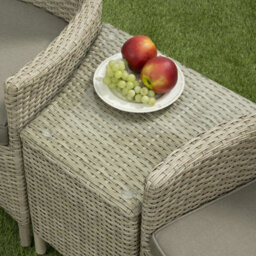 Garden Store Direct Sarasota 2 Seat Rattan Garden Companion Furniture Set With Aluminium Frame In Natural - thumbnail 3