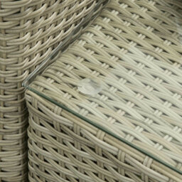 Garden Store Direct Sarasota 2 Seat Rattan Garden Companion Furniture Set With Aluminium Frame In Natural - thumbnail 5