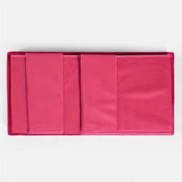 OHS Storage Cube Unit 6 Draw Ottoman Space Saving Velvet Chest Shoe Organiser, Pink - thumbnail 5