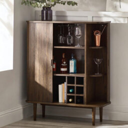 Oakham Premium Skye Wine Cabinet In Dark Brown - thumbnail 4