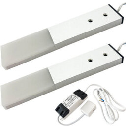 2-Pack Slim Aluminium Led Under Cabinet Lighting Kit With Driver - Natural White 4000K