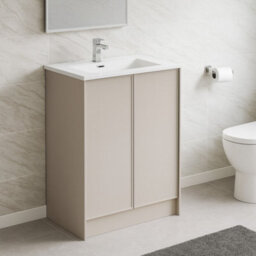 Plum&clay Jenner Light Pink Freestanding Vanity Unit & Basin Set (W)600mm (H)855mm - thumbnail 1