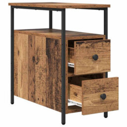 Walplus Bedside Cabinet Old Wood 30 X 60 X 60 Cm Engineered Wood - thumbnail 5