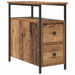 Walplus Bedside Cabinet Old Wood 30 X 60 X 60 Cm Engineered Wood - thumbnail 2