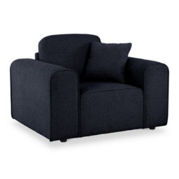 Hugo Deep Blue Armchair - Fully Assembled By Roseland Furniture - thumbnail 1