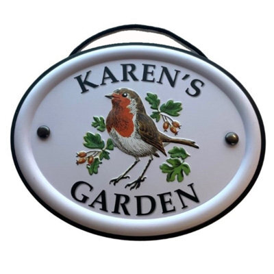 Mulberry Studios Decorative Bird Garden Sign - Karen's Garden