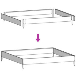 Berkfield Durable Garden Raised Bed 100X100X25 Cm Stainless Steel - thumbnail 8