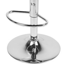 Wyld and Coco Grey Faux Leather Swivel Bar Stools Pair, Height Adjustable, 360 Swivel, Grey. - thumbnail 8