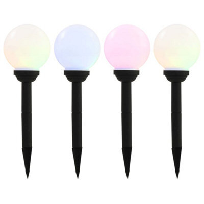 Outdoor Solar Lamps 4 Pcs Led Spherical 15 Cm Rgb - image 1