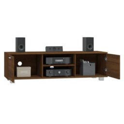 Berkfield Tv Cabinet Brown Oak 140X40.5X35 Cm Engineered Wood - thumbnail 3