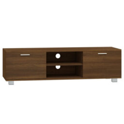 Berkfield Tv Cabinet Brown Oak 140X40.5X35 Cm Engineered Wood - thumbnail 2