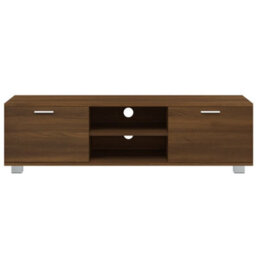 Berkfield Tv Cabinet Brown Oak 140X40.5X35 Cm Engineered Wood - thumbnail 4