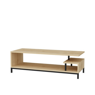 Decorotika Reilly Tv Stand Tv Unit For Tv's Up To 55 Inch Black And Oak - image 1