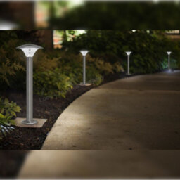 Long Life Lamps Company 5W Modern Led Bollard Garden Lamp Post Stainless Steel Outdoor Cool White Zlc041Cw - thumbnail 7