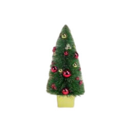 Christmas Decoration - Decorated Tree In Pot 61Cm - Gold Frosted With Bauble