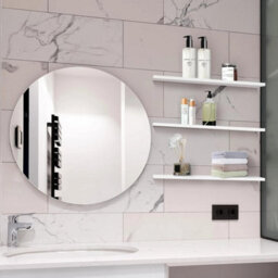 Set Of 3 White Floating Wall Shelves Picture Ledge 60 X 15 Cm - thumbnail 4