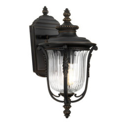 Luminosa Lighting Elstead Luverne 1 Light Outdoor Small Wall Lantern Light Rubbed Bronze Ip44, E27 - thumbnail 1