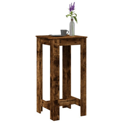 Berkfield Bar Table Smoked Oak 51X50X103.5 Cm Engineered Wood - image 1