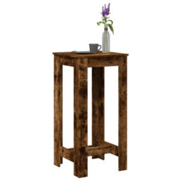 Berkfield Bar Table Smoked Oak 51X50X103.5 Cm Engineered Wood - thumbnail 1