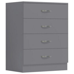 FWSTYLE 4 Drawer Matt Grey Chest Of Drawers Bedroom - thumbnail 7
