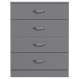 FWSTYLE 4 Drawer Matt Grey Chest Of Drawers Bedroom - thumbnail 8