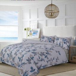 Homes & Linen Mia Printed Microfiber 4 Piece Bedding Set Duvet Cover Fitted Sheet And Pillowcases - thumbnail 1