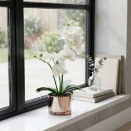 Artificial Flower Patch Orchid In Pot